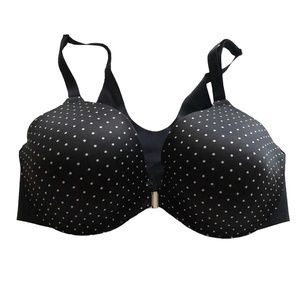 Soma Vanishing Back Bra Under Wire Full Coverage Black w White Polk A Dots 34D
